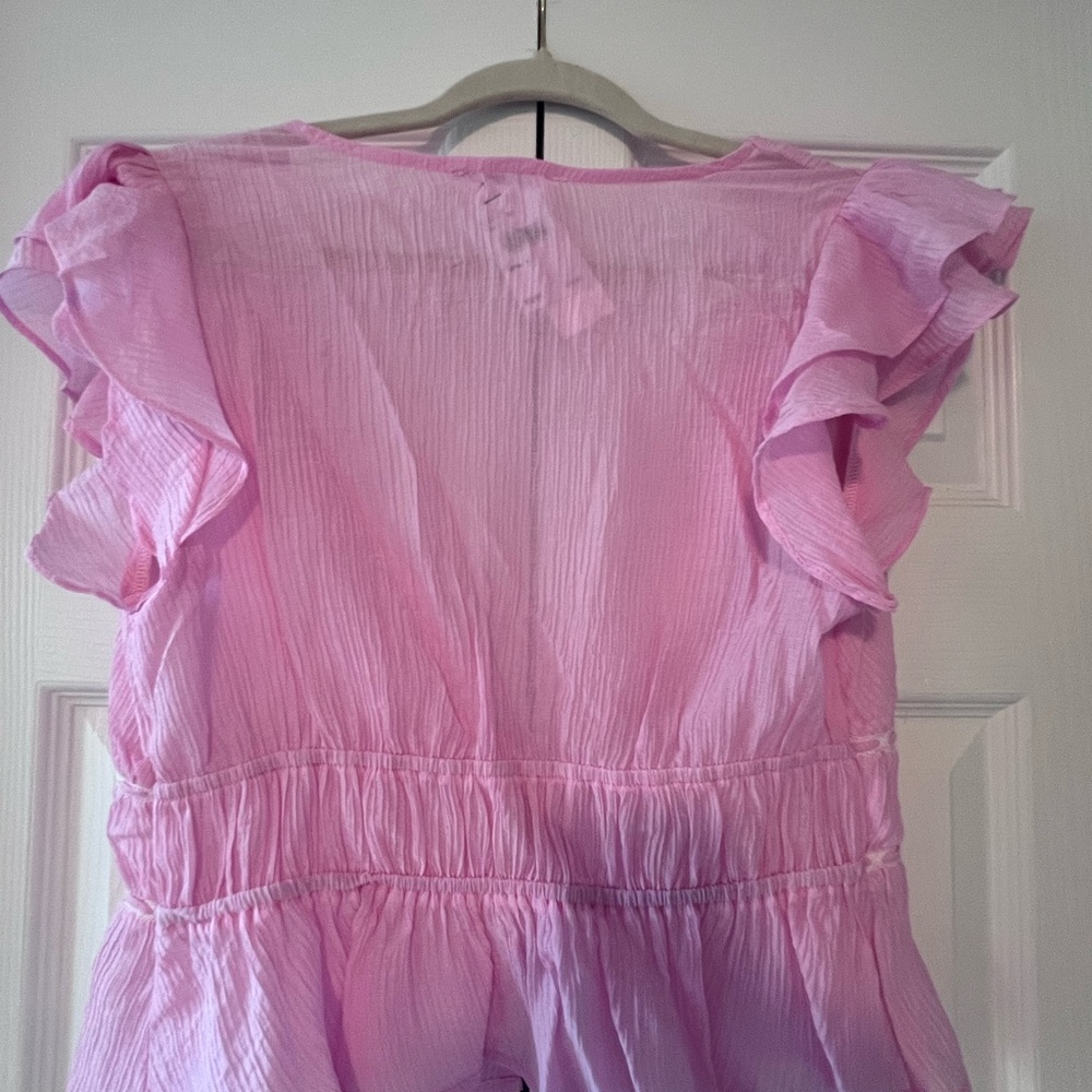 Pink Ruffled Women's Top - Picture 3 of 3